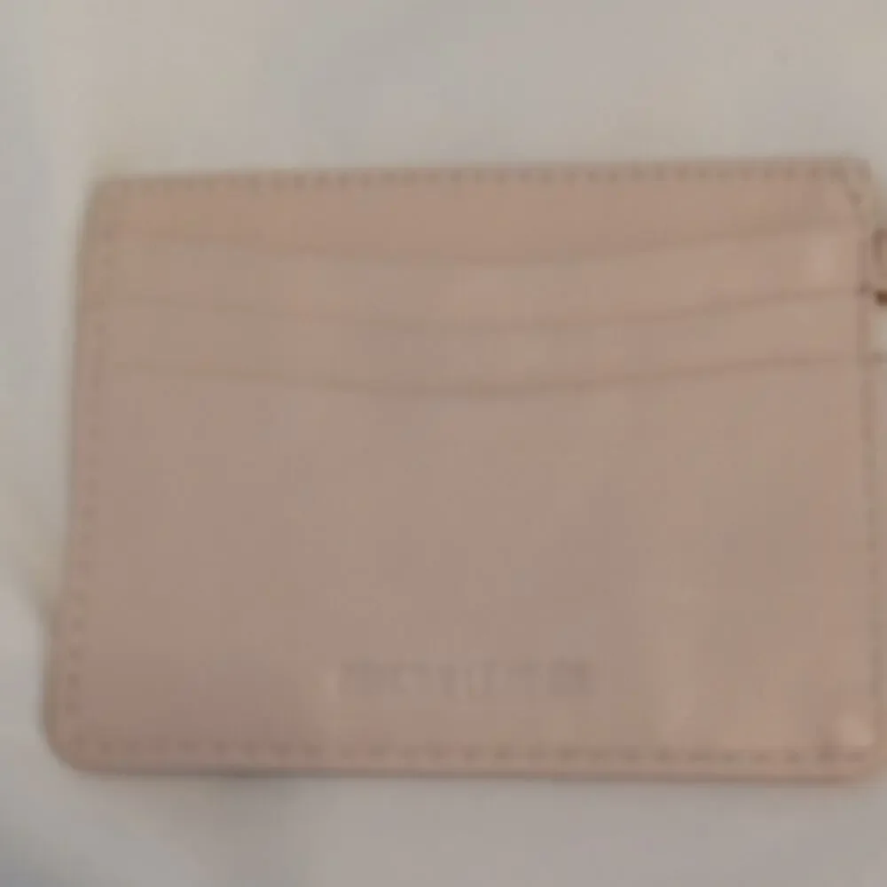 Lodis Pink Card Holder Keychain Genuine Leather